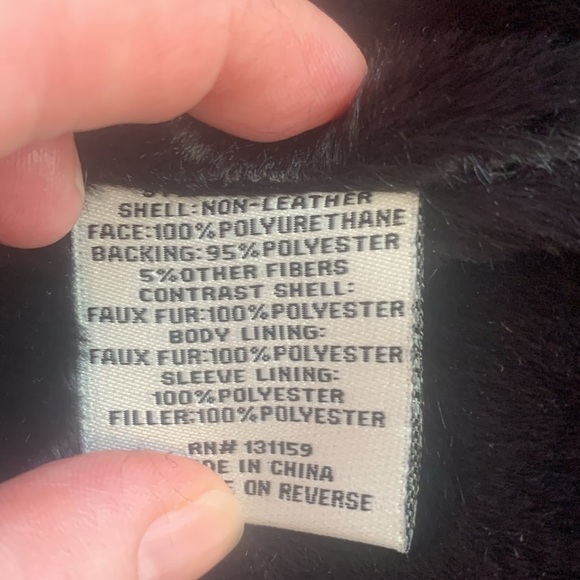 NEW Sebby Collection Faux Leather and Faux Fur Black Moto Jacket Women’s Small - Picture 5 of 6